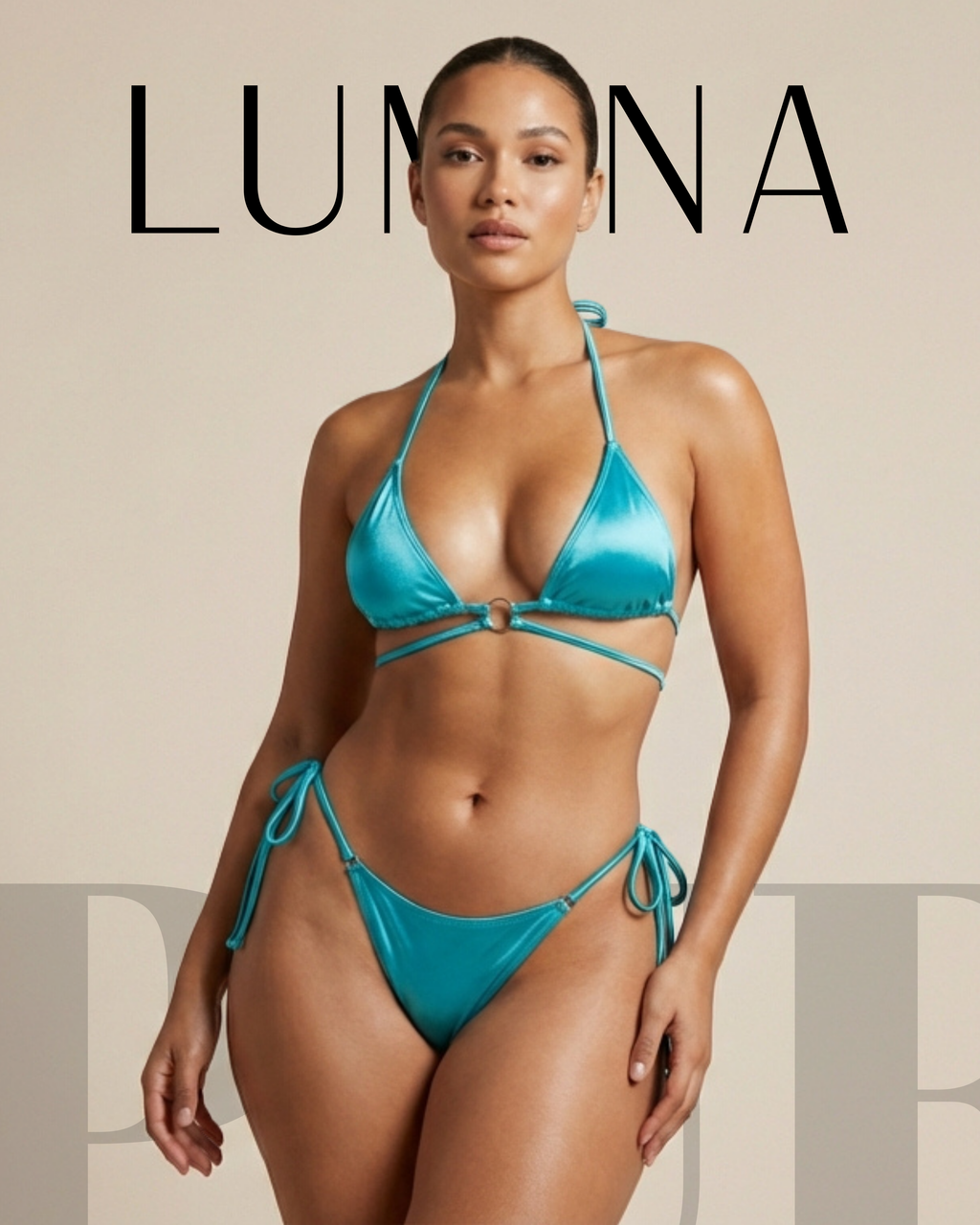 LUMINA – Bikini de brillo satinado